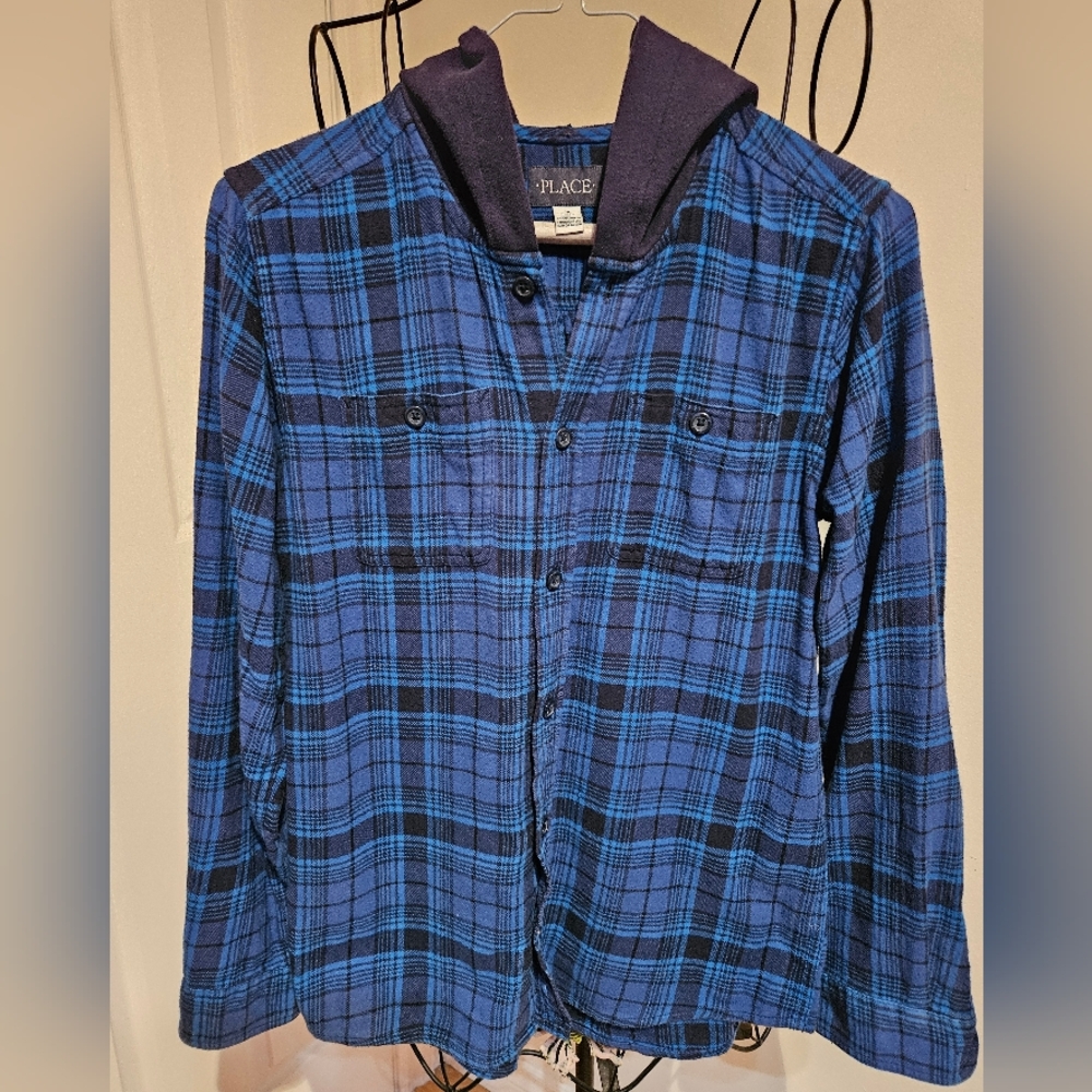 The Children's Place Blue Plaid Kids Shirt